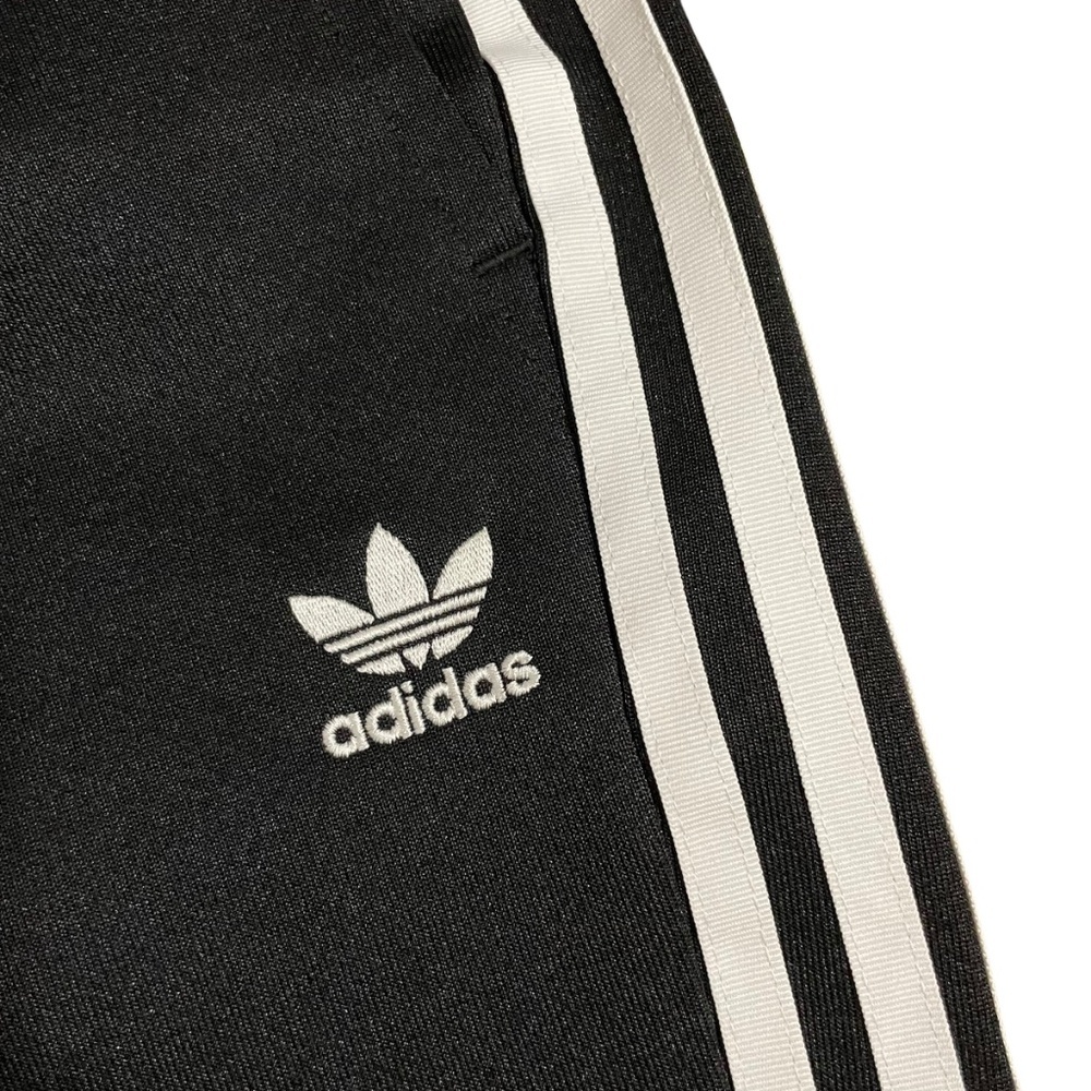 Adidas Womens Black Pants Small 3 Stripe Elastic Waist Cuffed Primeblue Athletic - Picture 5 of 9